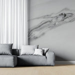 Tapet personalizat marble cu o marmura in nuante de alb negru si gri pentru un design minimalist si sofisticat monochrome