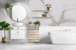 Tapet personalizat marble cu o marmura clasica alba cu linii gri subtile ce ofera un aspect atemporal si elegant blurry marble