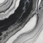 Tapet personalizat marble cu o marmura cu un contrast puternic de alb si negru cu modele indraznete panda