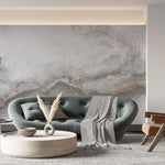 Tapet personalizat marble cu o textura de piatra in nuante de albastru verzui si alb ce aminteste de spuma marii sea foam