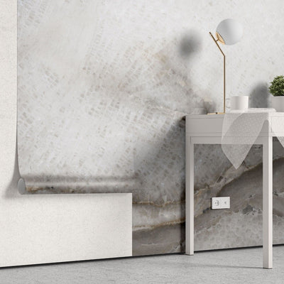 tapet personalizat marble cu o textura de piatra in nuante de albastru verzui si alb ce aminteste de spuma marii sea foam