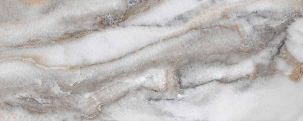 tapet personalizat marble cu o marmura intunecata cu insertii luminoase de albastru si violet ce creeaza un efect mistic morgana