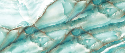 fototapet personalizat marble cu o textura de piatra in tonuri reci de albastru deschis si alb evocand peisajele glaciare iceland