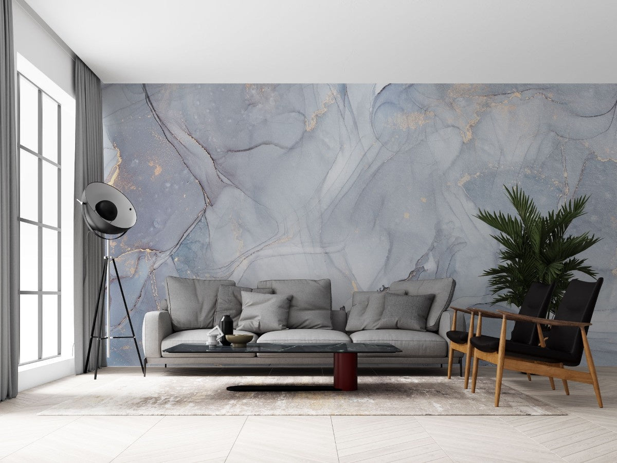tapet personalizat marble cu o piatra in tonuri delicate de albastru deschis ce aduce o senzatie de prospetime si calm baby blue marble