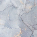 tapet baby blue marble în amenajare cu mobilier deschis la culoare