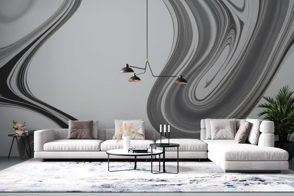 Tapet personalizat marble cu o compozitie abstracta de piatra in diverse tonuri de gri creand un design modern si echilibrat gray composition