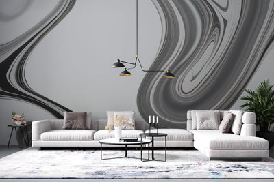tapet personalizat marble cu o compozitie abstracta de piatra in diverse tonuri de gri creand un design modern si echilibrat gray composition