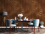 Tapet Personalizat Wood cu model abstract 3D cu textura de lemn - WAVY WOOD