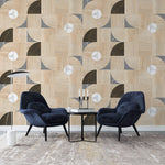 Tapet Personalizat Wood cu model si design modern de lemn dipsus in placi in stil Bauhaus - BAUHAUS MODERN WOOD