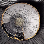 Tapet Personalizat Wood cu sectiune rotunda de lemn intr-o textura abstracta tip plaster - PLASTER WOOD