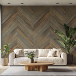 Tapet Personalizat Wood cu textura de placi de lemn tip parchet in nuante de gri - SCANDINAVIAN LIVING