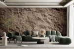 Tapet Personalizat Stone cu piatra naturala de stanca in nuante maronii - NATURAL ROCK WALL