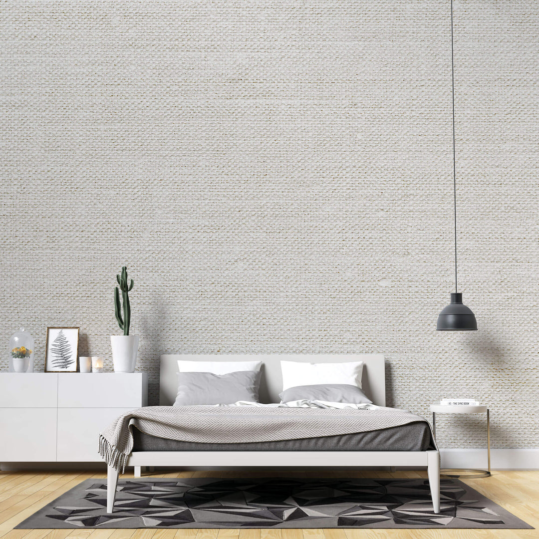 Tapet Personalizat Stone cu material ceramic cu textura textila in nuante de crem - TEXTILE ROCK