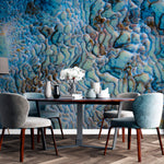 Tapet Personalizat Stone cu piatra minerala texturata in nuante de turcoaz - MINERAL DREAMSCAPE