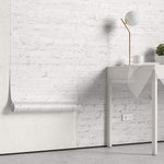 Tapet Personalizat Stone cu perete de caramida alba - WHITE RUSTIC BRICK