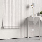 Tapet Personalizat Stone cu textura de plaster alb dispus vertical - VERTICAL WHITE PLASTER