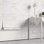 Tapet Personalizat Stone cu perete de caramida alba 1 - WHITE GREY BRICK
