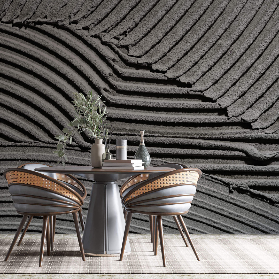 Tapet Personalizat Stone cu plaster gri texturat - GREY PLASTER