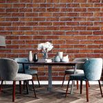 Tapet Personalizat Stone cu perete de caramida rosie - CEMENT RED BRICK