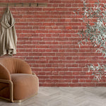 Tapet Personalizat Stone cu caramida rosie - SCARLET RED BRICK