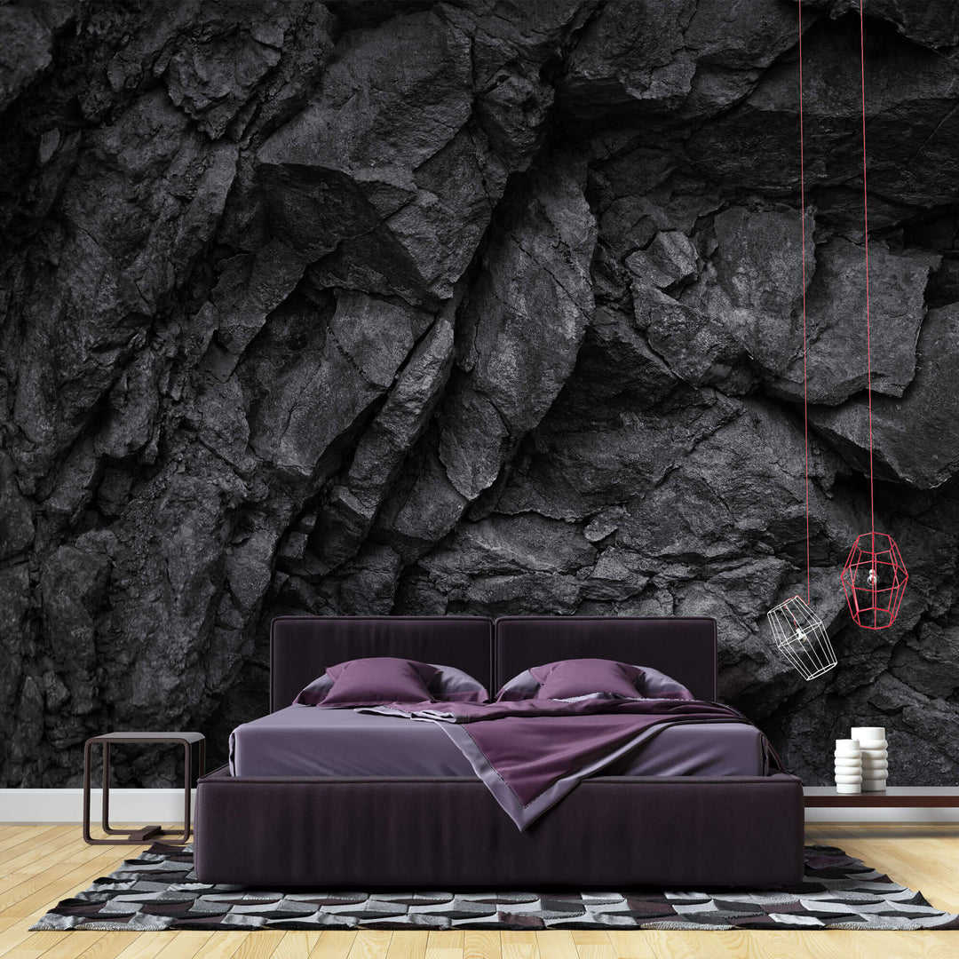 Tapet Personalizat Stone cu stanca de piatra neagra - BLACK STONE