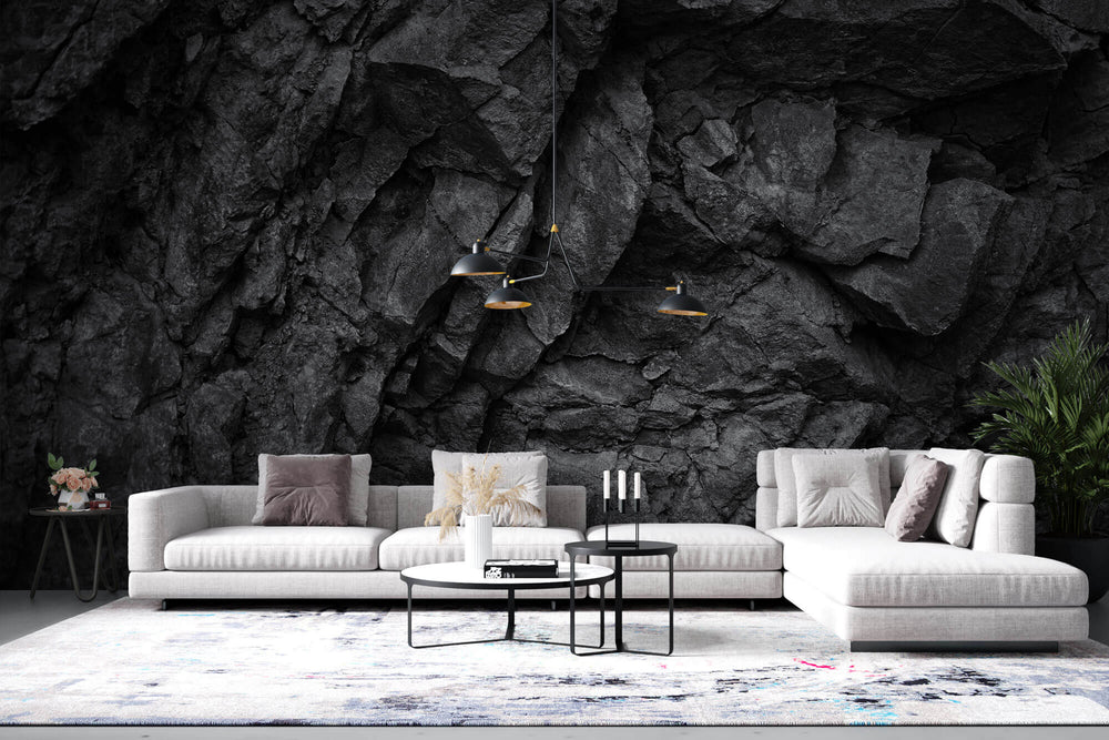 Tapet Personalizat Stone cu stanca de piatra neagra - BLACK STONE