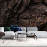 Tapet Personalizat Stone cu piatra de stanca in nuante de maro - EARTHY BROWN STONE