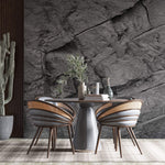 Tapet Personalizat Stone cu perete de stanca gri - LIGHT GREY STONE
