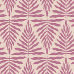 Tapet Personalizat Taramul Printeselor cu model de frunze in nuante de roz si mov - LILA LEAF PATTERN