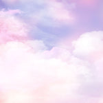 Tapet Personalizat Taramul Printeselor pentru copii cu cer innorat in nuante de mov si roz - MAUVE SERENITY