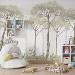 Tapet Personalizat Natura pentru copii cu padure verde si copaci inalti  - HIGH TREES
