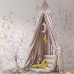 Tapet Personalizat Natura pentru copii cu plante si frunze colorate - PASTEL RAINBOW PLANTS