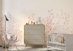 Tapet Personalizat Natura pentru copii cu plante si frunze colorate - PASTEL RAINBOW PLANTS