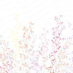 Tapet Personalizat Natura pentru copii cu plante si frunze colorate - PASTEL RAINBOW PLANTS
