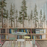 Tapet Personalizat Natura pentru copii cu brazi inalti  - NORWAY SPRUCE
