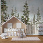 Tapet Personalizat Natura pentru copii cu brazi inalti  - NORWAY SPRUCE