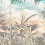 Tapet Personalizat Natura pentru copii cu ceata in jungla amazoniana in nuante calde -  DUSTY JUNGLE II