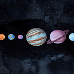 Tapet Personalizat Universul Spatial pentru Copii cu planete in spatiu  - PLANETS ALIGNED