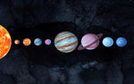 Tapet Personalizat Universul Spatial pentru Copii cu planete in spatiu  - PLANETS ALIGNED