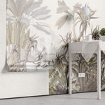 Tapet Personalizat Jungla Amazoniana cu jungla in nuante de verde pal - SOFT BEIGE JUNGLE