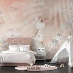 Tapet Personalizat Jungla Amazoniana cu animale exotice in jungla amazoniana - PASTEL JUNGLE ANIMALS