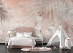 Tapet Personalizat Jungla Amazoniana cu animale exotice in jungla amazoniana - PASTEL JUNGLE ANIMALS