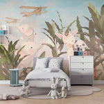 Tapet Personalizat Jungla Amazoniana cu animale exotice si bananier - BANANA LEAF ANIMALS