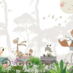 Tapet Personalizat Jungla Amazoniana cu vegetatie vibranta si animale in trenulet - EXOTIC TRAVELS