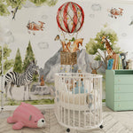 Tapet Personalizat Jungla Amazoniana cu animale salbatice intr-un peisaj montan - MOUNTAIN FOREST ANIMALS