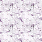 Tapet personalizat lumea animalelor pentru copii cu flamingo in nuante lila lavander flamingo