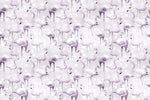 Tapet personalizat lumea animalelor pentru copii cu flamingo in nuante lila lavander flamingo