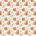 Tapet personalizat - WATERCOLOR FOREST ANIMALS