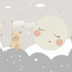 Tapet Personalizat Lumea Animalelor cu animalute mergand pe luna  - MOON WALKING