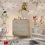 Tapet Personalizat Lumea Animalelor cu animale in echilibristica pe baloane cu aer cald - BALLOON TRICKS